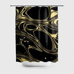 Шторка для ванной Разводы в виде кругов и линий - текстура