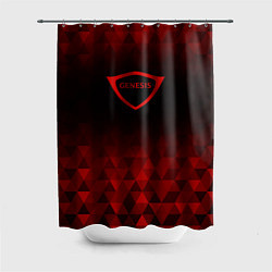 Шторка для ванной Genesis red poly