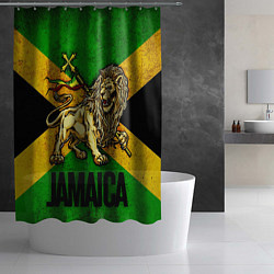 Шторка для душа Jamaica lion flag, цвет: 3D-принт — фото 2