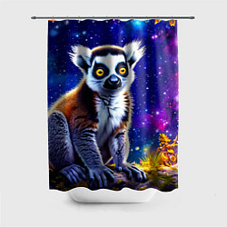Шторка для ванной Лемур и звездная ночь