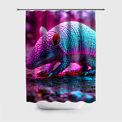 Шторка для ванной Броненосец в розовом свете