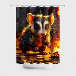 Шторка для ванной Опоссум в огне