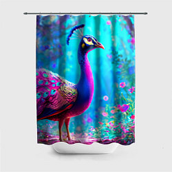 Шторка для ванной Яркий павлин