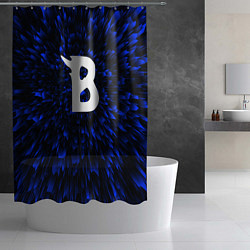 Шторка для душа Beastars blue energy, цвет: 3D-принт — фото 2