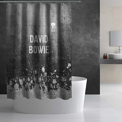 Шторка для душа David Bowie - grey gradient посередине, цвет: 3D-принт — фото 2