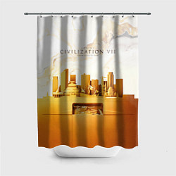 Шторка для душа Civilization VII, цвет: 3D-принт