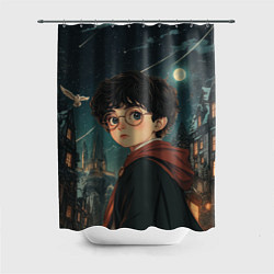 Шторка для ванной Гарри Поттер и ночной город