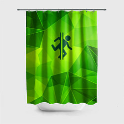 Шторка для ванной Portal green poly