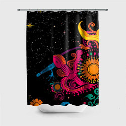 Шторка для душа Psychedelic abstract art, цвет: 3D-принт