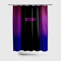 Шторка для ванной Sport сине-розовый текстура