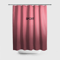Шторка для ванной Sport розовый текстурный