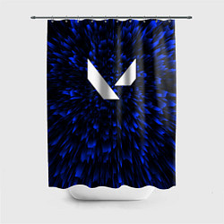 Шторка для душа Valorant blue energy, цвет: 3D-принт