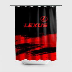 Шторка для душа Lexus - red gradient посередине, цвет: 3D-принт