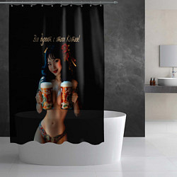 Шторка для душа Все дуреют с этого Китая, цвет: 3D-принт — фото 2