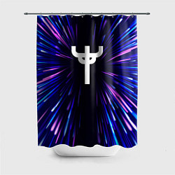 Шторка для душа Judas Priest neon energy, цвет: 3D-принт