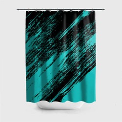 Шторка для душа The color is black and light blue, цвет: 3D-принт