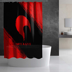 Шторка для душа Date A Live - red gradient, цвет: 3D-принт — фото 2