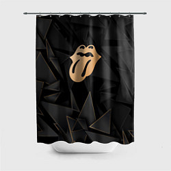 Шторка для душа Rolling Stones golden poly, цвет: 3D-принт