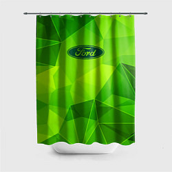 Шторка для душа Ford green poly, цвет: 3D-принт