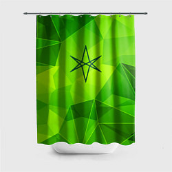 Шторка для душа Bring Me the Horizon green poly, цвет: 3D-принт