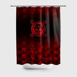 Шторка для ванной One Piece red poly