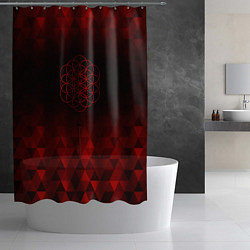 Шторка для душа Coldplay red poly, цвет: 3D-принт — фото 2