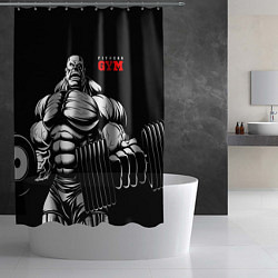 Шторка для душа Fitness GYM - jock, цвет: 3D-принт — фото 2