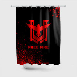 Шторка для ванной Free Fire - red gradient