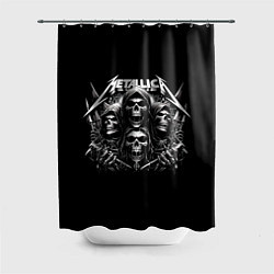 Шторка для ванной Metallica - four skulls