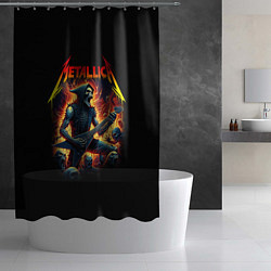 Шторка для душа Metallica - James Alan Hatfield, цвет: 3D-принт — фото 2