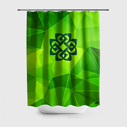 Шторка для душа Breaking Benjamin green poly, цвет: 3D-принт