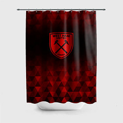 Шторка для ванной West Ham red poly