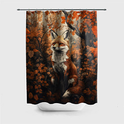 Шторка для ванной Лис в лесной чаще