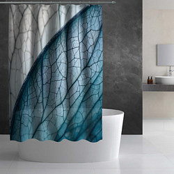 Шторка для душа Листья с прожилками, цвет: 3D-принт — фото 2