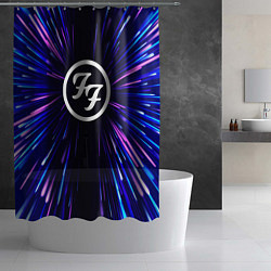 Шторка для душа Foo Fighters neon energy, цвет: 3D-принт — фото 2