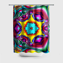 Шторка для ванной Абстракция узор фракталы