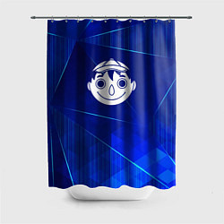 Шторка для душа Tomodachi Game blue poly, цвет: 3D-принт