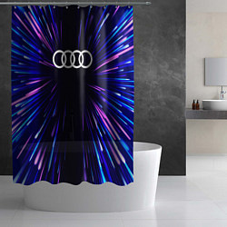 Шторка для душа Audi neon energy, цвет: 3D-принт — фото 2