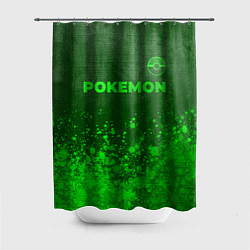 Шторка для ванной Pokemon - green gradient посередине