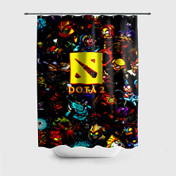 Шторка для душа Dota2 персонажи, цвет: 3D-принт