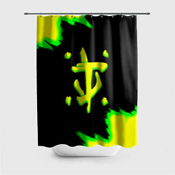 Шторка для ванной Doom огненное лого краски