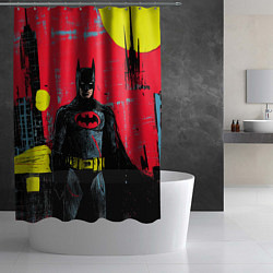 Шторка для душа Бэтмен красками, цвет: 3D-принт — фото 2