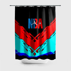Шторка для ванной NBA краски геометрия