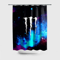 Шторка для ванной Monster energy космос