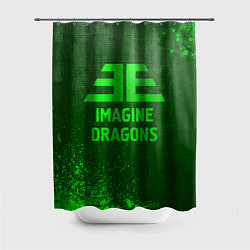 Шторка для душа Imagine Dragons - green gradient, цвет: 3D-принт