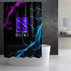 Шторка для душа Dota неоновый шторм, цвет: 3D-принт — фото 2