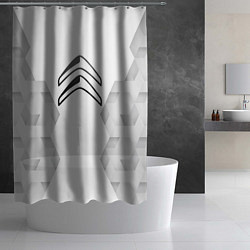 Шторка для душа Citroen white poly, цвет: 3D-принт — фото 2