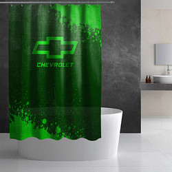 Шторка для душа Chevrolet - green gradient, цвет: 3D-принт — фото 2