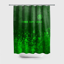Шторка для душа Three Days Grace - green gradient посередине, цвет: 3D-принт