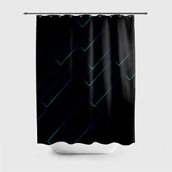 Шторка для ванной Color blue black